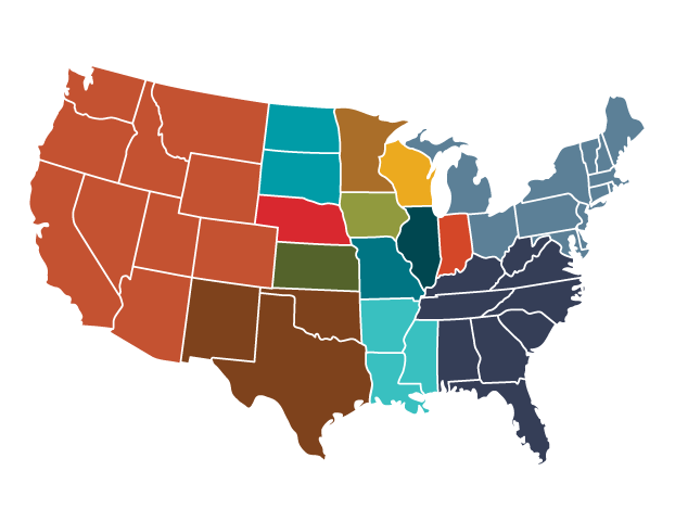 Map of U.S Editors and Pubs